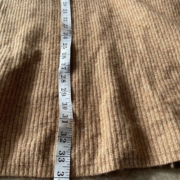 J Crew Factory cardigan sweater womens tan brown lambswool blend small - Picture 7 of 10